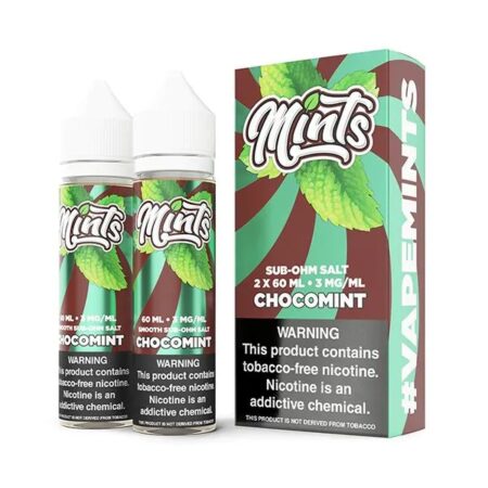 Chocomint Vape Juice by Mints Series – Smooth Blend of Grated Chocolate and Cool Mint