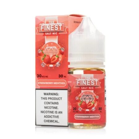 The Finest Strawberry Menthol SaltNic 30mL – Juicy Strawberry and Cool Mint Vape Juice