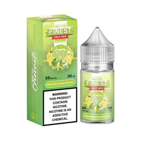 The Finest Green Apple Citrus Menthol SaltNic 30mL – Refreshing Green Apple, Citrus, and Icy Menthol Blend