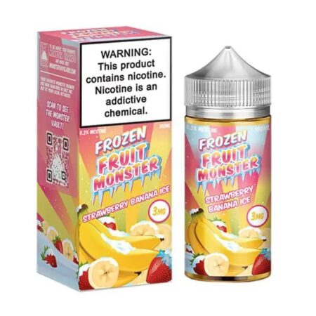 Strawberry Banana Ice Frozen Fruit Monster TFN E-Liquid – Smooth Banana, Juicy Strawberry, and an Icy Menthol Finish