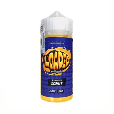 Blueberry Donut Loaded E-Liquid 100ml – A luscious blend of ripe blueberries and warm, sugary donut flavor for a satisfying dessert vape experience.
