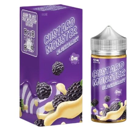 Blackberry Custard Monster E-Juice 100mL – A Creamy Blend of Vanilla Custard and Ripe Blackberries