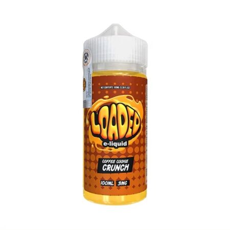 Coffee Cookie Crunch Loaded E-Liquid 100ml – Fresh coffee flavor with sweet cookie crunch for a delicious dessert vape experience.
