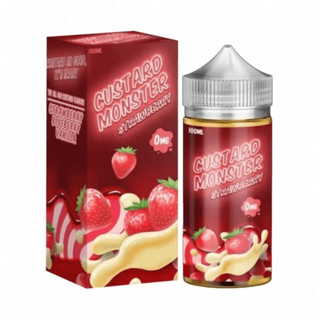 Custard Monster Strawberry Vape Juice – A Smooth Blend of Juicy Strawberries and Rich Custard