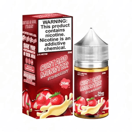 Strawberry Salt Custard by Custard Monster – A Perfect Blend of Sweet Strawberries and Creamy Custard.