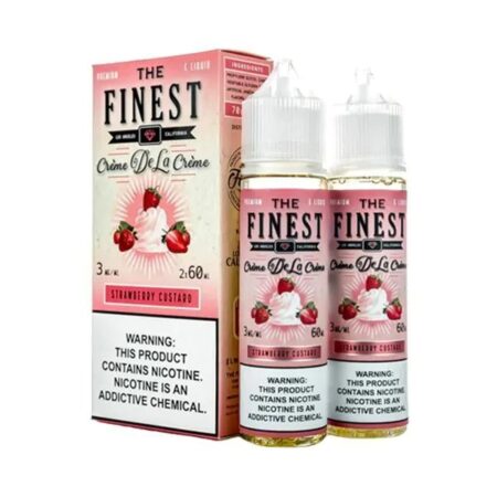 Strawberry Custard E-Juice by The Finest – Luscious Blend of Ripe Strawberries and Custard