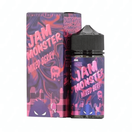Mixed Berry Jam Monster E-Juice 100ml – A Sweet and Buttery Toasted Flavor Infused with Mixed Berry Jam.