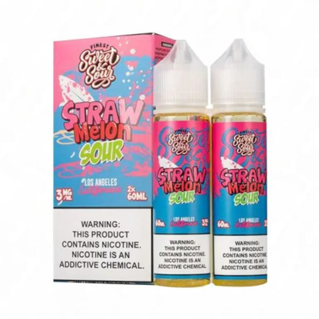 Straw Melon The Finest E-Juice – Juicy Strawberry and Watermelon with a Sour Candy Twist