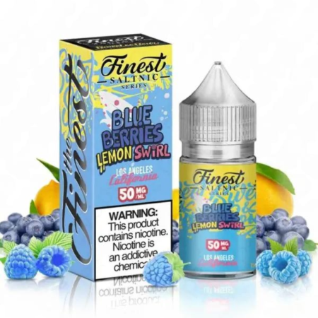 Blue Berries Lemon Swirl The Finest SaltNic – Sweet Blueberry and Tart Lemon Nicotine Salt Vape