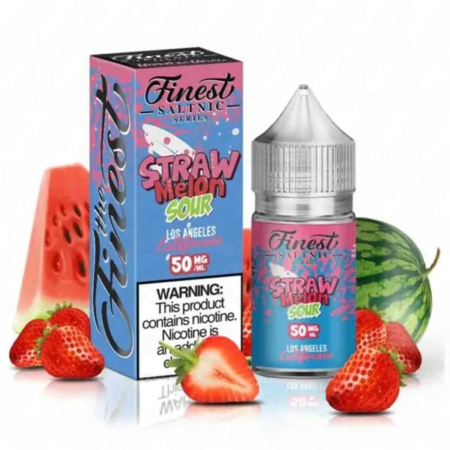 Straw Melon Sour The Finest SaltNic – Sweet Strawberry, Juicy Watermelon, and Tangy Sour Candy Vape